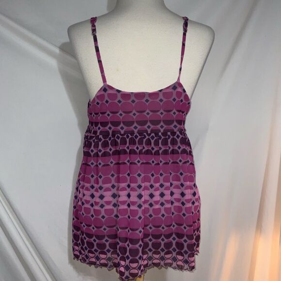 Apt. 9 Intimates Purple Fuchsia Pajama Set Tank Shorts Medium - Picture 2 of 6